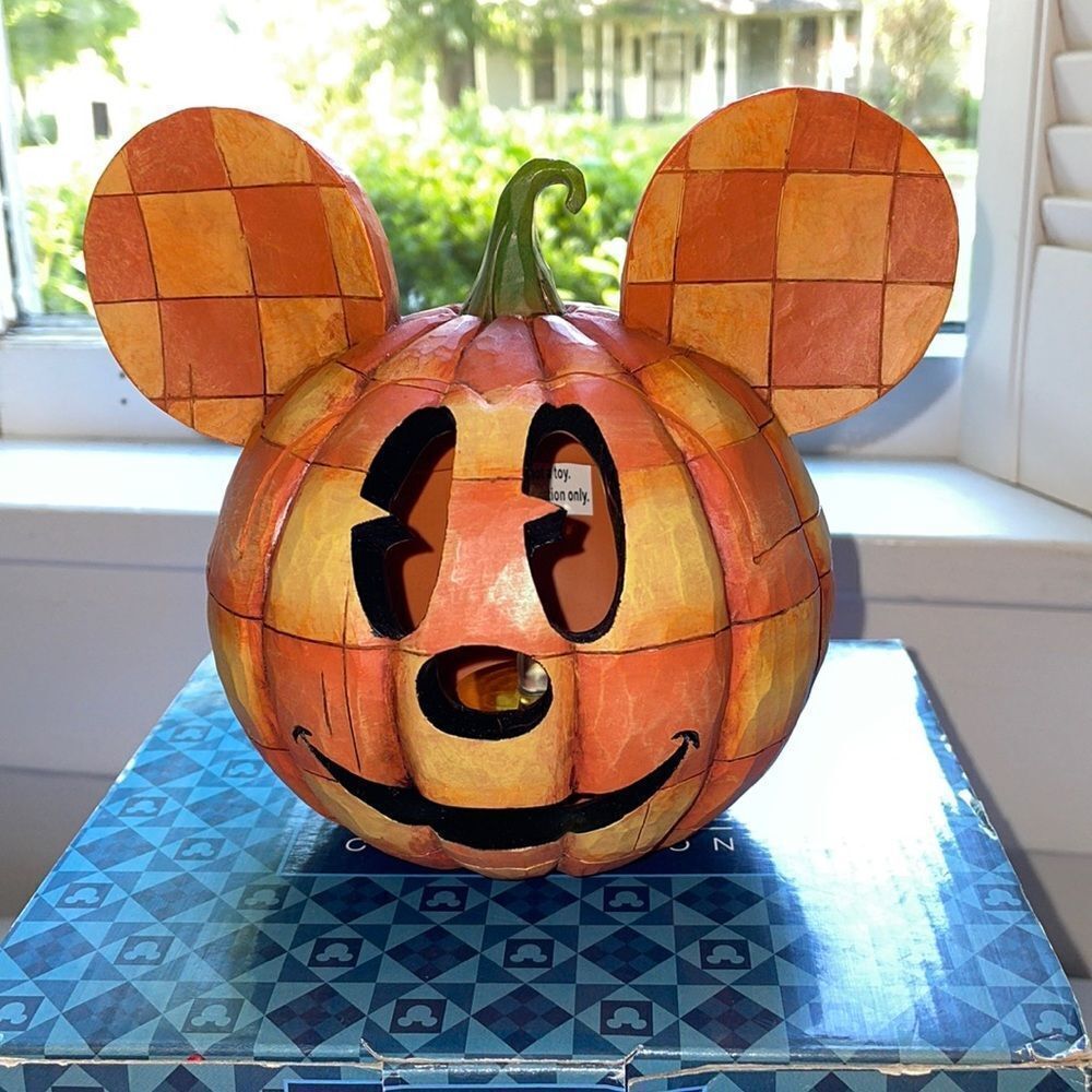 Disney Traditions Jim Shore Enesco “Happy Halloween” Mickey Mouse candle holder